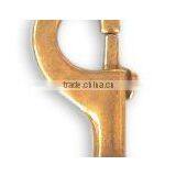 1-1/8" Solid Brass Hook, High Quality Solid Brass Swivel Eye Snap Hook thumbnail-4