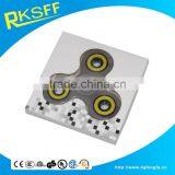 Tri Fidget Hand Spinner - Fidget Work Ultra Fast Bearings - Finger Toy, Great Gift (Luminous) thumbnail-1