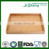 Novelty Custom Bamboo Serving Tray With Handle, Bamboo Food Serving Tray, Bamboo Breakfast Serving Tray thumbnail-3