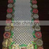 PVC Lace Place Mats Vinyl Lace Tablemat Golden With Print