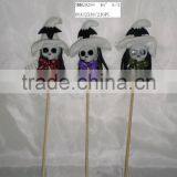 Straw and Fabric Scarecrow Witch for Halloween Decoration thumbnail-5