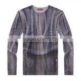 Mens Printing Fine Wool Crew Neck Autumn Knit Sweater thumbnail-1