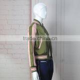 Hot Sale Latest Design Guangzhou Clothing Ladies Embroidery Satin Bomber Jacket thumbnail-3