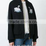 Cheap Heavey Fleece Fabric Black Animal Print Jacket for Womren thumbnail-1