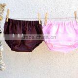 Cute Baby Cotton Bloomer Pure Color Diaper Cover With Bowknot Headband for Infants thumbnail-4