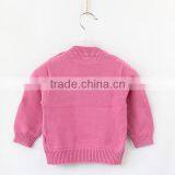 Girls 100% Cotton Jacquard Pullover Sweater Hand Made Bowknot thumbnail-2