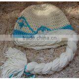 Snowflake Pattrrn Blue Cute Fashion Baby Crochet Hat thumbnail-3