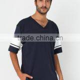 Hot Sale v Neck Two Tone t- Shirt Wholesale thumbnail-5