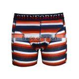 Stripe Printed Cotton Spandex Man Underwear Boxers thumbnail-1