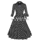 Walson Z&M 2016 Retro 50s Prom Dress Cheap Vintage Long Sleeved Polka Dots Swing Jive Dress Rockabilly Prom Dress 50s thumbnail-3