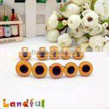 10mm Clear Brown Wire Back Handcraft Felting Animal Safety Glass Toy Eyes thumbnail-2