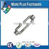 Made In Taiwan Galvanized Eye and Eye or Hook and Eye Turnbuckles Barrel Strainers or Tensioners DIN 1480 thumbnail-2