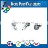 Made In Taiwan High Quality Serration Under Head Hex Head Drilling Screw thumbnail-5