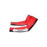 Sublimated Cycling Wear Thermal Arm Warmer Winter Silicone Grippers Red / White thumbnail-1
