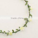 Green Leaf Tassel Flower Headband Garland Hair Wreath BOHO Beach Wedding Photo Props thumbnail-3