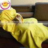 yellow double-sided fleece blankets with long sleeves