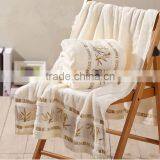 Soft textile custom soild color jacquard bamboo bath towel