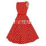 Red White Polka Dots uk Vintage Designer Bridesmaid Dresses Online thumbnail-1