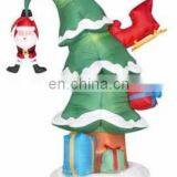 Santa Crashing Into Tree