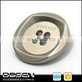 Shiny Gold Color 4 Holes Button Custom Engraved Logo Dipped Center Metal Button Difference Size Zamak Button for Jacket Shirt thumbnail-2