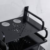Black Medium Three-layer Aluminum STB Rack Router Wall Mounted Telephone TV STB Rack thumbnail-5