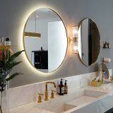 Nordic Brass Round Bathroom Mirror/anti-fog Round Mirror/hand-made 5mm High-definition Silver Mirror thumbnail-4
