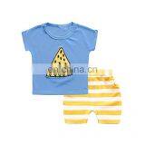 Wholesale 100% Cotton Baby Sets T-Shirt and Short Sets Toddler Boy Summer Boutique Outfits