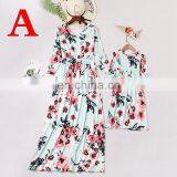 Women Girls Family Clothes Mother Daughter Matching Boho Floral Long Maxi Dress (this Link for Kids) thumbnail-2