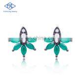 Luxury Female Zircon Green Fashion Women Earing Zircon Jewelry Sublimation Jewelry Diamond Earrings Stud thumbnail-5