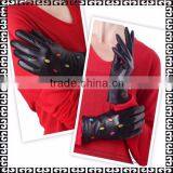 2016 Classic and Fashion Sheepskin Leather Touch Screen Leather Gloves With Cheap Price thumbnail-1