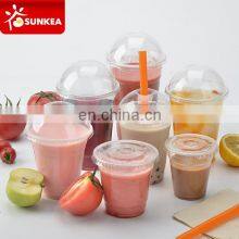 Disposable Custom Plastic Cup With Swirly Straw for Milk Shake thumbnail-1