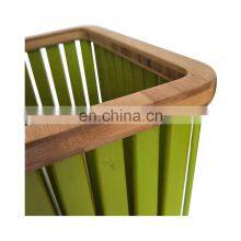 Bamboo Decorative Wastebasket Trash Can Garbage Container Bin thumbnail-4
