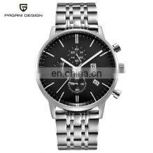 PAGANI DESIGN 2720K Top Brand Luxury Stainless Steel Clock Simple Chronograph Waterproof Sport Military Quartz Men Watches thumbnail-2