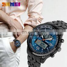2018 Hot Skmei AD1032 Stainless Steel LED Digital and Quartz Men Wristwatch Top Brand China Supplier Watch thumbnail-4
