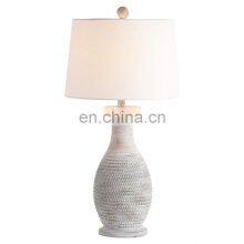 Hot Sell American Vintage Table Lights for Living Room Hotel Home Decoration Top White Pot Ceramic Table Lamp thumbnail-1