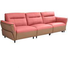 New Modern Minimalist Straight Three-Seat Leather Sofa Living Room High Foot Electric Function Sofa thumbnail-3