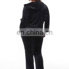 Custom Color Women Velvet Track Suit Girl Gym Fitness Tracksuit thumbnail-5