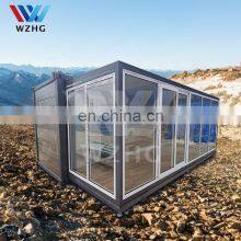 20ft Prefab Tiny Homes Bedroom Green Pop Living Villa With Flat Pack Slide Out Container House