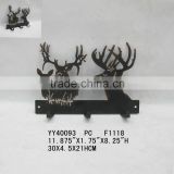 Deer design metal wall hooks