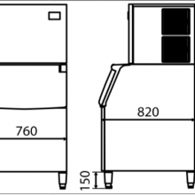 Ice Machine- Cube, Bin Capacity: 180kgs, Commercial thumbnail-2