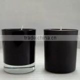black color glass candle holder