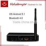 Latest 2GB/16GB Android 5.1 bluetooth 4.0 Quad core support 4k and H.265 e digital set top box