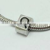 Wholesale Zinc Alloy Archaized Pdora Square Shape Anti-silver Slide Beads thumbnail-1