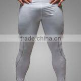 White Men's Fitness Leggings in S M L thumbnail-1