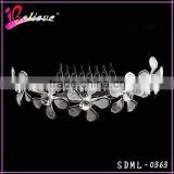 2015 Factory hair accessories wholesale clear diamond hair comb,elegant bridal hair comb