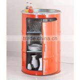 Retro Unique Iron Drum Style Bar Counter