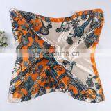 China Factory 90x90cm Women Brand Satin Square Scarf High Quality Imitated Satin Scarves Shawl Hijab 2016 Fashion Style thumbnail-6