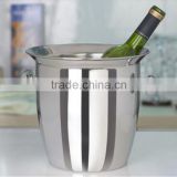 2016 red stainless steel ice bucket wine ice bucket for bar