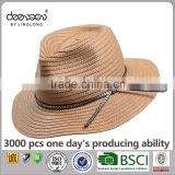 OEM Cheap Fedora Lala Straw Hat Wholesale Men Straw Hat