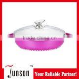 28cm Aluminum Ceramic Casserole/Colorful Casseroles With Glass Lid/Die Cast Aluminum Casserole thumbnail-1
